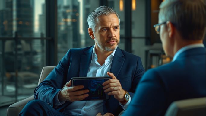Erboran danışmanı müşteriyle birebir görüşmede